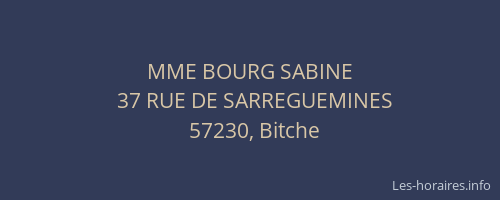 MME BOURG SABINE