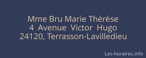 Mme Bru Marie Thérèse