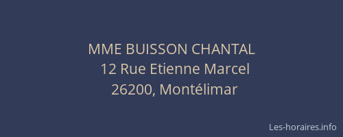 MME BUISSON CHANTAL