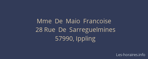 Mme  De  Maio  Francoise
