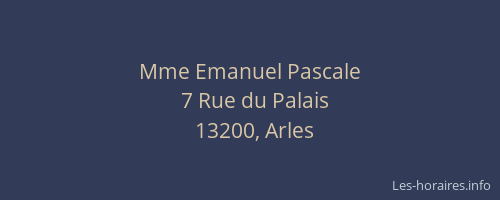 Mme Emanuel Pascale