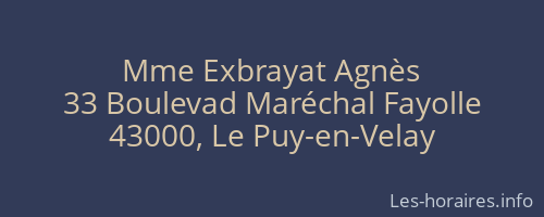 Mme Exbrayat Agnès