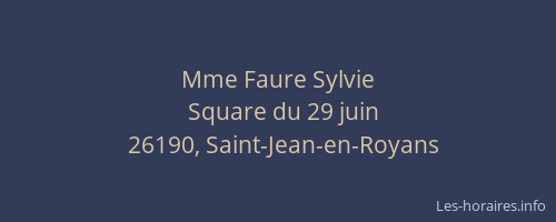 Mme Faure Sylvie
