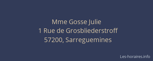Mme Gosse Julie