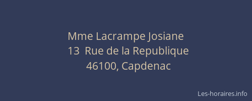 Mme Lacrampe Josiane