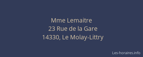 Mme Lemaitre