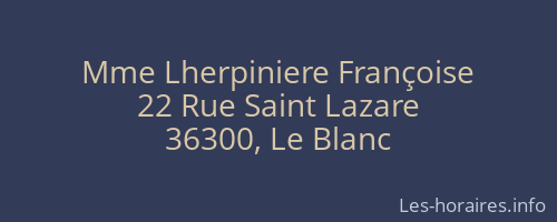 Mme Lherpiniere Françoise