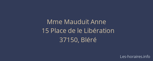 Mme Mauduit Anne