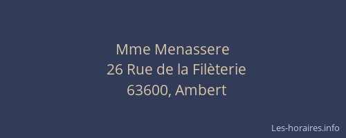 Mme Menassere