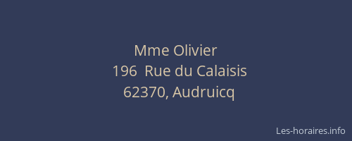 Mme Olivier