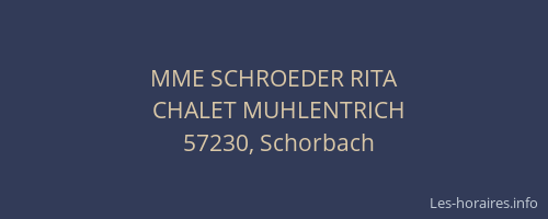 MME SCHROEDER RITA