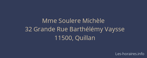 Mme Soulere Mich&egrave;le
