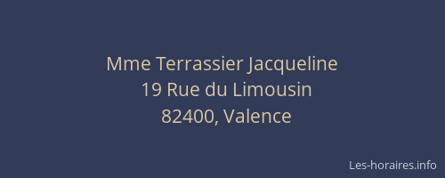 Mme Terrassier Jacqueline