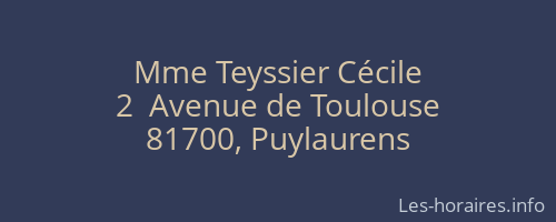 Mme Teyssier Cécile