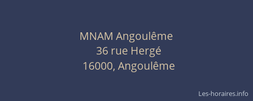 MNAM Angoulême