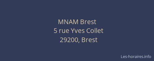 MNAM Brest