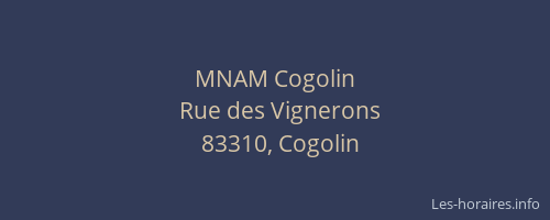 MNAM Cogolin