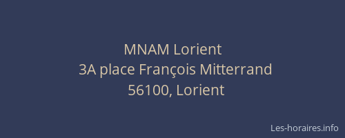 MNAM Lorient