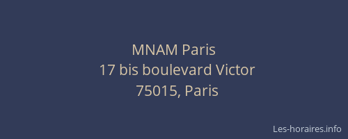 MNAM Paris