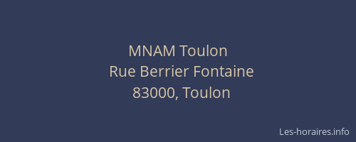 MNAM Toulon