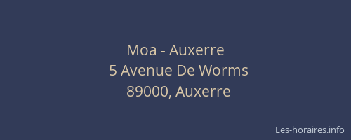 Moa - Auxerre