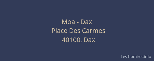 Moa - Dax