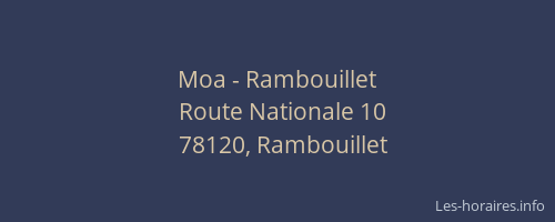 Moa - Rambouillet