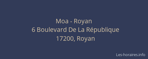Moa - Royan