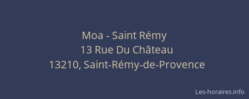Moa - Saint Rémy