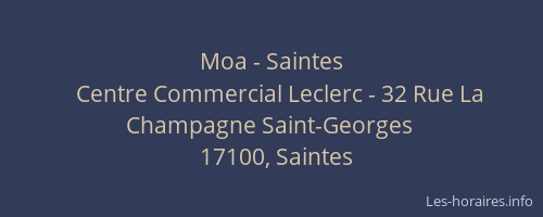 Moa - Saintes