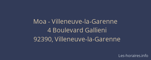 Moa - Villeneuve-la-Garenne