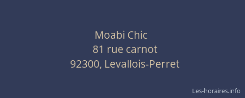 Moabi Chic 