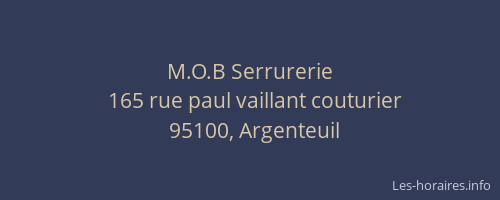 M.O.B Serrurerie