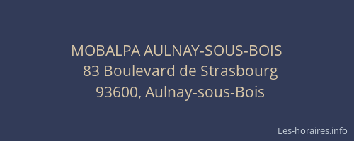 MOBALPA AULNAY-SOUS-BOIS
