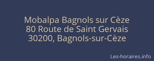 Mobalpa Bagnols sur Cèze