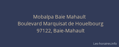 Mobalpa Baie Mahault