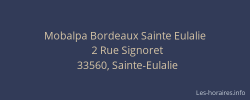 Mobalpa Bordeaux Sainte Eulalie