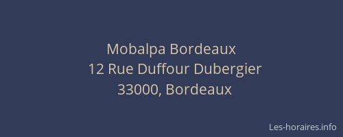 Mobalpa Bordeaux