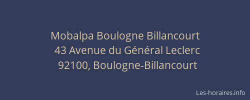 Mobalpa Boulogne Billancourt