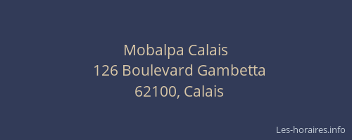 Mobalpa Calais