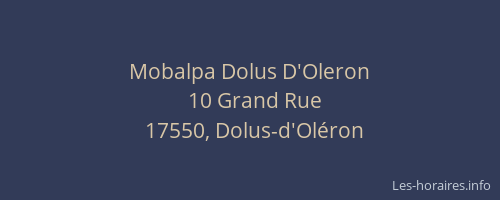 Mobalpa Dolus D'Oleron