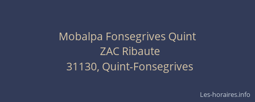 Mobalpa Fonsegrives Quint