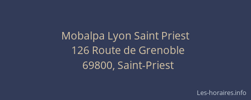 Mobalpa Lyon Saint Priest