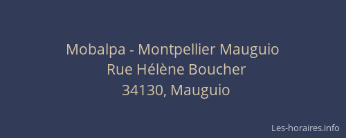 Mobalpa - Montpellier Mauguio