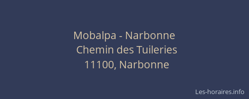 Mobalpa - Narbonne