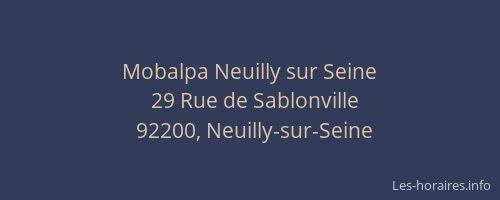 Mobalpa Neuilly sur Seine