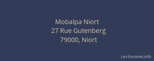Mobalpa Niort