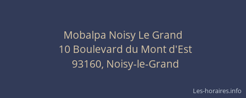 Mobalpa Noisy Le Grand