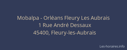 Mobalpa - Orléans Fleury Les Aubrais