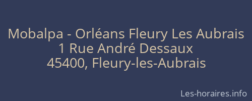 Mobalpa - Orléans Fleury Les Aubrais